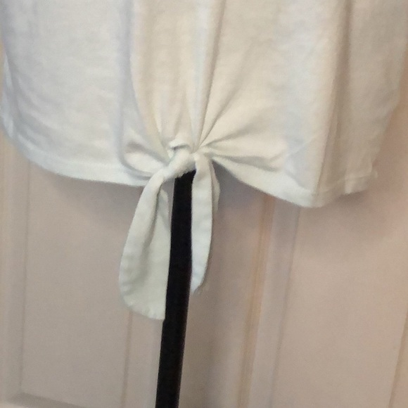 MAMA Short Sleeve T-Shirt, Sz. L, Blue, Ties/Knots at hem in front. - Picture 4 of 7